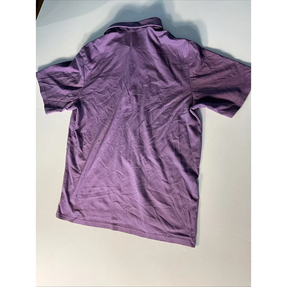 Criquet Polo Shirt Mens XLarge Purple Cotton Short Sleeve Golf Casual Pocket - Picture 5 of 6